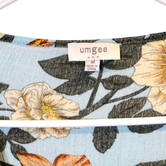 Umgee Floral Short Sleeve Top, SIze M - Picture 4 of 7